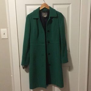 JCrew Classic Day Coat, 75% wool, Kelly green sz 0